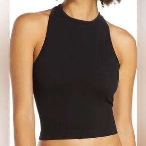 Like New Black Size XS/S Hayley Ribbed Racerback Brami Crop Top by Free People